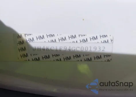 2016 Acura Rlx Advance Package from USA, damaged, VIN JH4KC1F94GC001932